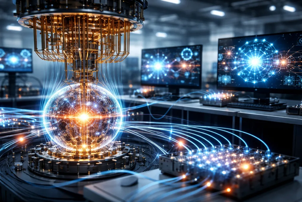 Computação quântica aplicada em redes avançadas com infraestrutura de laboratório quântico e interconexões de alta precisão