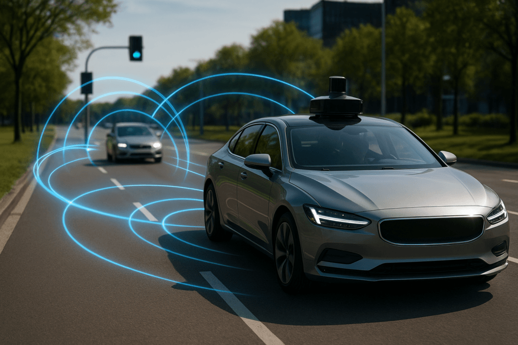 “carro autônomo em via urbana utilizando redes para veículos autônomos com comunicação v2v e v2i”