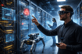 Realidade aumentada e virtual aplicada à manutenção de redes com robótica em rede em data center inteligente