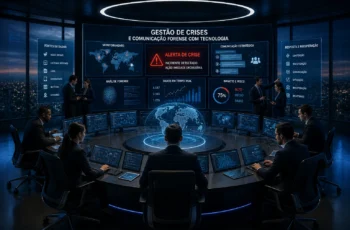 Centro de gestão de crises com comunicação forense e tecnologia avançada em tempo real