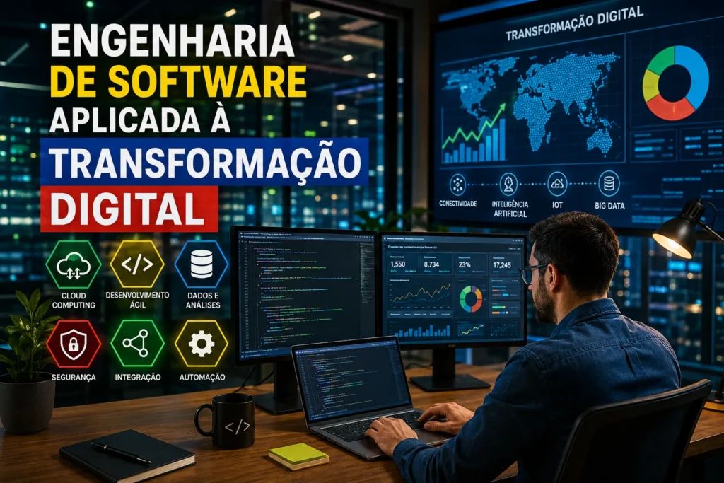 Engenharia de Software aplicada à transformação digital em ambiente corporativo moderno com desenvolvimento de sistemas e análise de dados