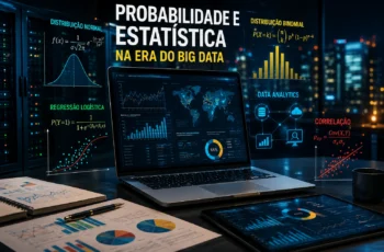Probabilidade e Estatística na Era do Big Data com painéis analíticos, gráficos avançados e processamento inteligente de dados