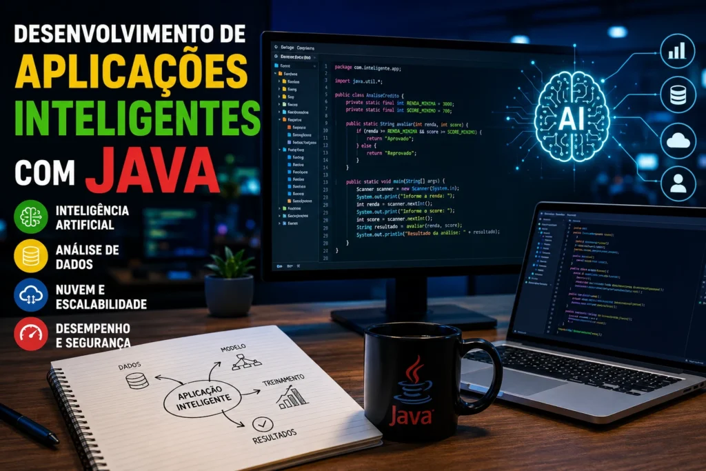 Desenvolvimento de aplicações inteligentes com Java utilizando inteligência artificial, análise de dados e computação em nuvem.
