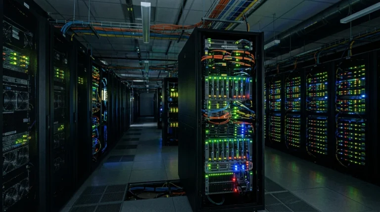 Servidores de alta performance em centro de dados para desenvolvimento back-end e APIs modernas de sistemas críticos.