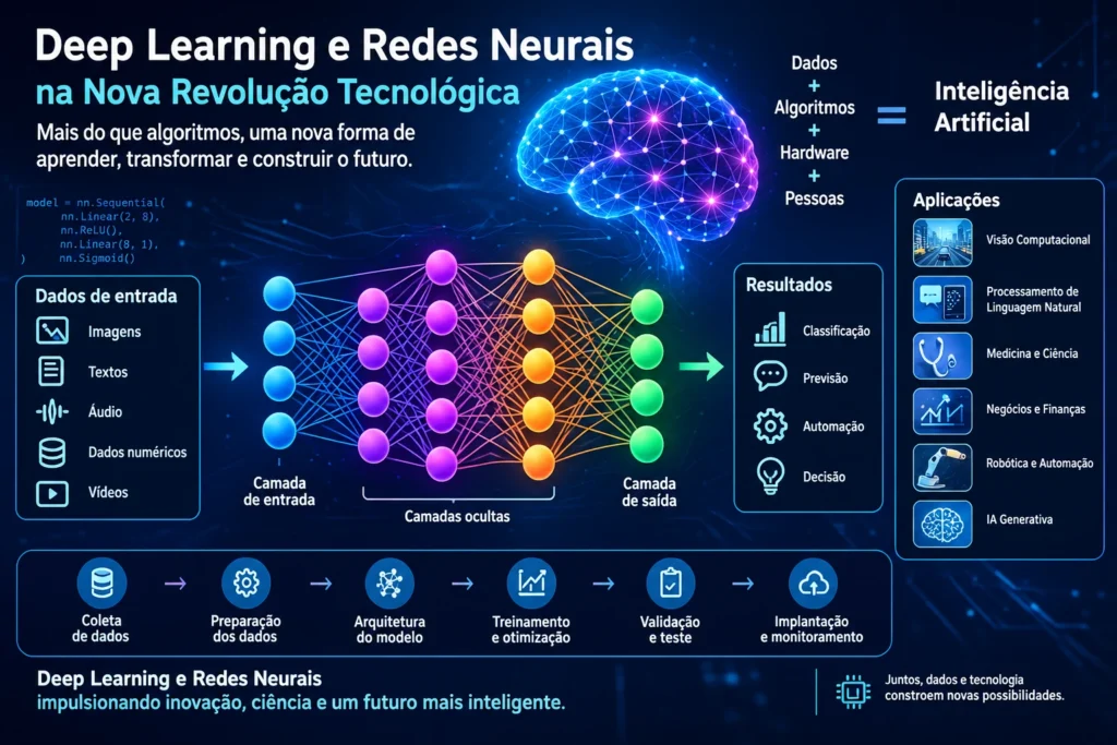 Deep Learning e Redes Neurais na nova revolução tecnológica com inteligência artificial e aprendizado profundo